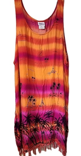 Vestido Top Beach Cabana para Mujer Natación Talla 1X Naranja Tropical Flecos - Imagen 2 de 7