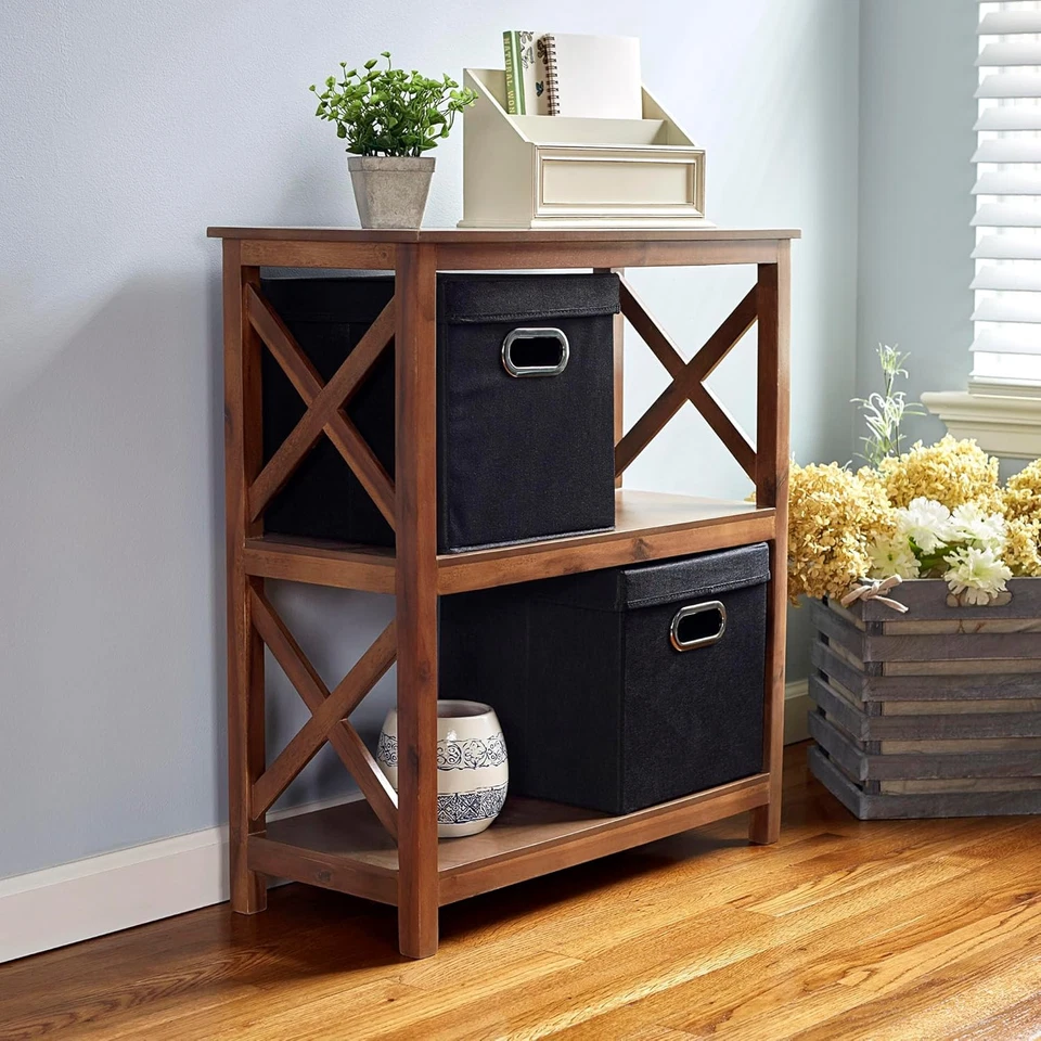 Household Essentials 34-1 Decorative Storage Cube Set with Removable Black  - Image 2 of 3