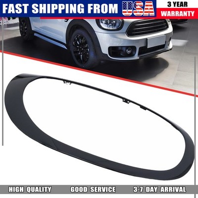 Black Headlight Bezels Passenger RH Side Hand Fits Mini Cooper Countryman 17-24