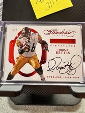 2016 Panini Flawless Legendary Signatures Jerome Bettis Ruby 5 Bookend Steelers