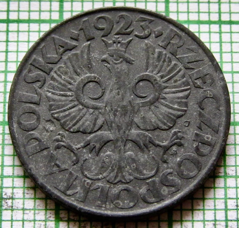 POLAND 1941 - 1944 WWII GERMAN OCCUPATION DATED AS 1923 20 GROSZY, ZINC - Image 4 of 4