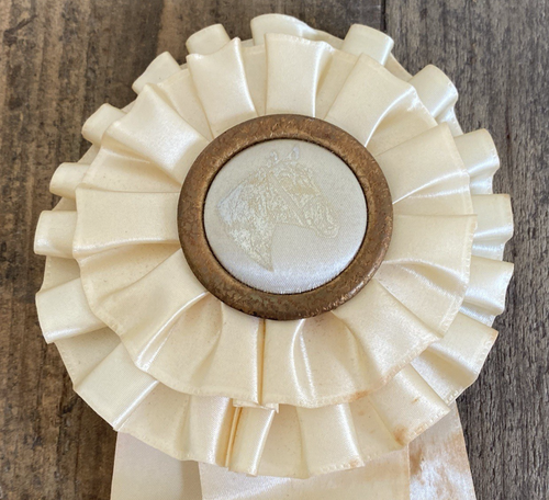 Bulls Gap Lions Club Horse Show Rosette Ribbon Award Crema Ecuestre 1970 - Imagen 2 de 7