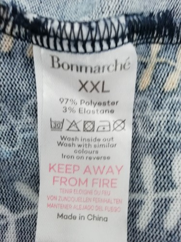 Autonomy XXL Pullover Kleid dunkelblau gelb Ast Design weich dehnbar Taschen - Bild 10 von 10