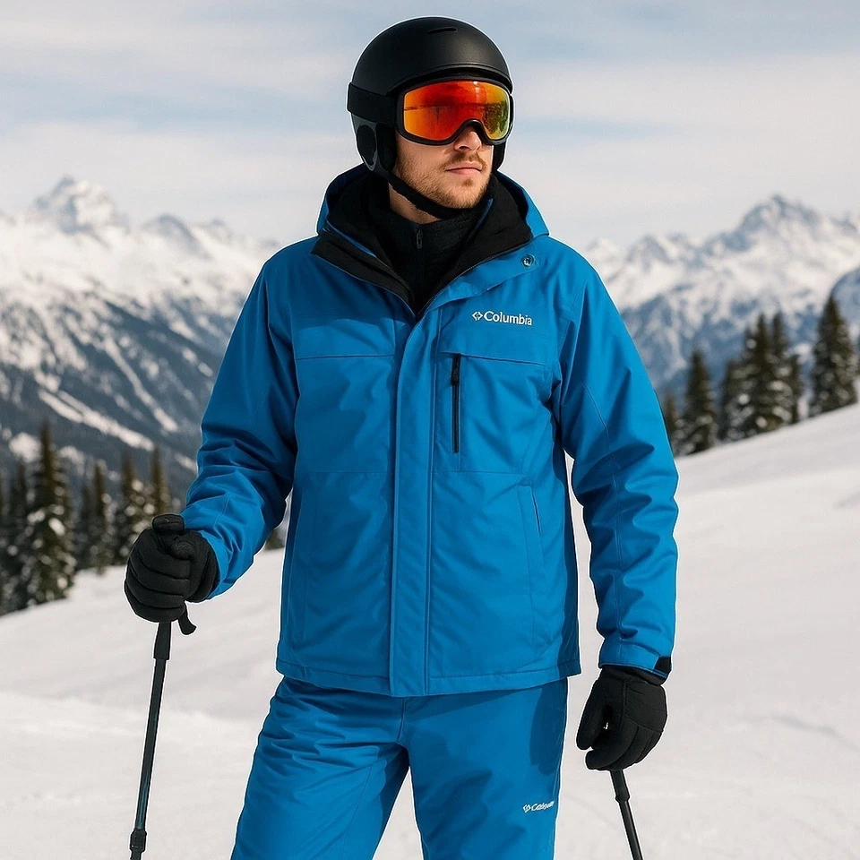 Columbia Interchange Bugaboo 3 in 1 Snow Set Jacke & Hose Blau SM7919 Herren M - Bild 2 von 4