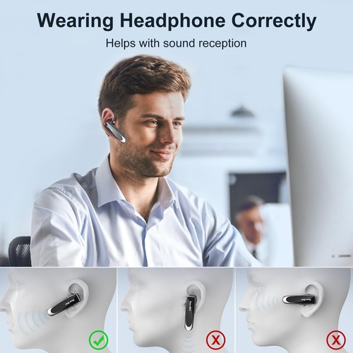 Bluetooth Headset Wireless Freisprech Telefon Bluetooth-Headset mit Mikrofon - Bild 7 von 9