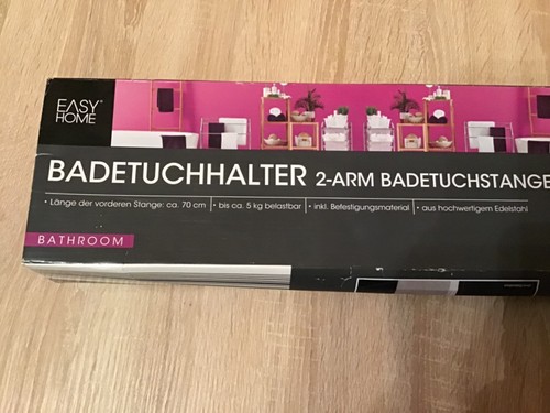 Badetuchhalter 2-Arm Badetuchstange Länge 70 cm bis 5kg Edelstahl