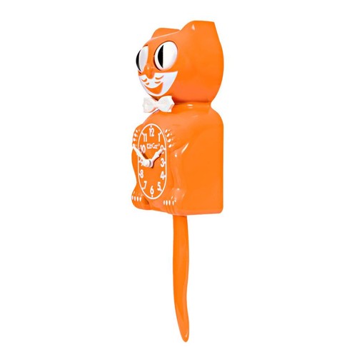 FESTIVAL ORANGE KIT CAT CLOCK 15.5" Free Battery USA MADE Official Kit-Cat Klock - Picture 5 of 6