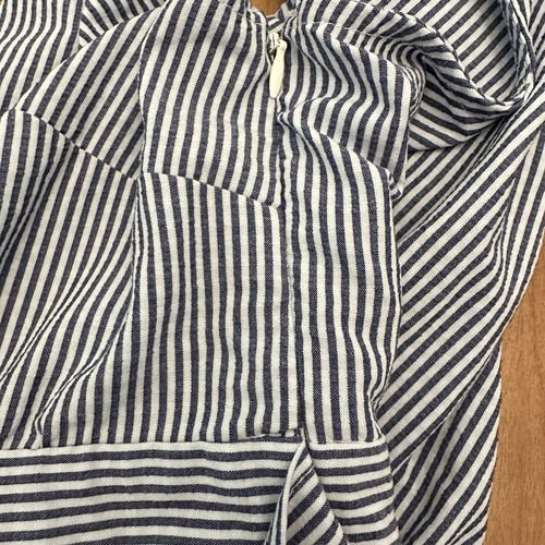 Tommy Hilfiger Seersucker Dress 14 Nautical Resort Americana Preppy Beach Tiered - Imagen 8 de 8