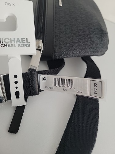 Michael Kors Bauchtasche Gürteltasche schwarz Signature beschichtetes Canvas & Leder neu - Bild 12 von 14