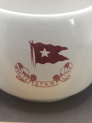 White Star Line RMS Titanic Mug Artifact Collection Authentic Reproduction Cup