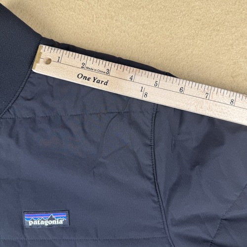 Patagonia Zemer Bomber Uomo GRANDE Nero Giacca Isolata Esterno Logo Tasche - Foto 10 di 12
