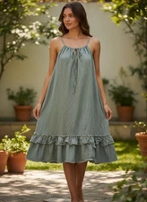 Wishlist Women's Midi Dress w Ruffle Hem & Spaghetti Straps