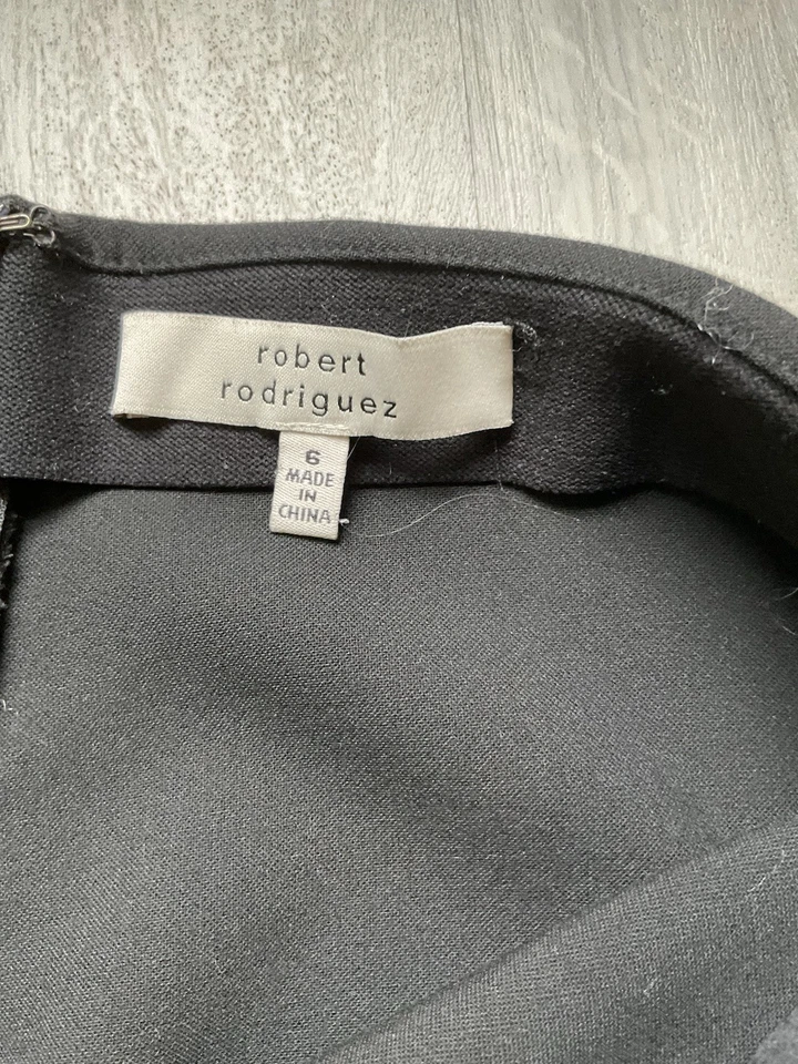 Pantalones Robert Rodriguez para mujer 6 negros con cremallera al tobillo ajustados elásticos Foto 4 de 4