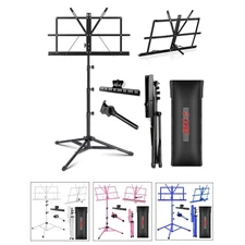 5 Core Music Stand Adjustable Book Stands Foldable Portable Sheet Holder