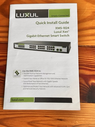 Luxul XMS-1024 26-Port/24 PoE Rack Mountable Ethernet Smart Switch W Power Cord - Picture 6 of 6