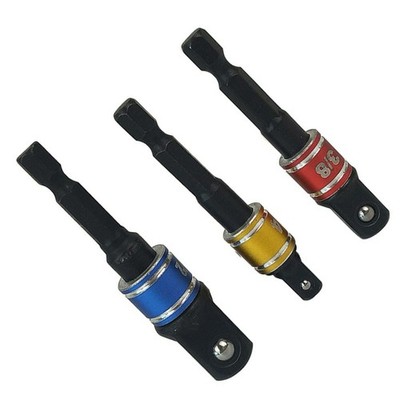 3 Pcs Socket Adapters Impact Wrench Metric Nut Assortments and Reducer