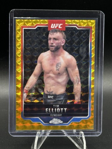 2025 Topps Chrome UFC Tim Elliott #57 Gold Refractor /50 SP