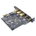 USB 3.2 GEN1 PCI-E Expansion Card 5 Port 2*Type-C 3*USB-A 19 Pin Adapter 5Gbps