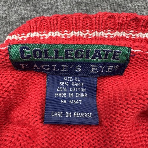 Vintage Collegiate Eagle's Eye Ohio State Buckeyes Strick Cardigan Pullover Weste Einheitsgröße XL - Bild 11 von 14