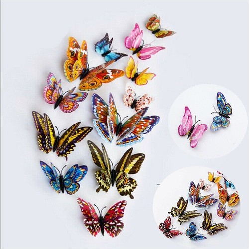 Magnets Butterfly 12pcs Lots Home Ornament Bathroom Kitchen Refrigerator. - Picture 11 of 12
