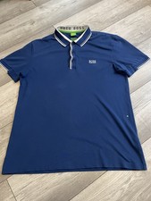 Hugo Boss paddy polo shirt in cotton PIQUÉ size large blue