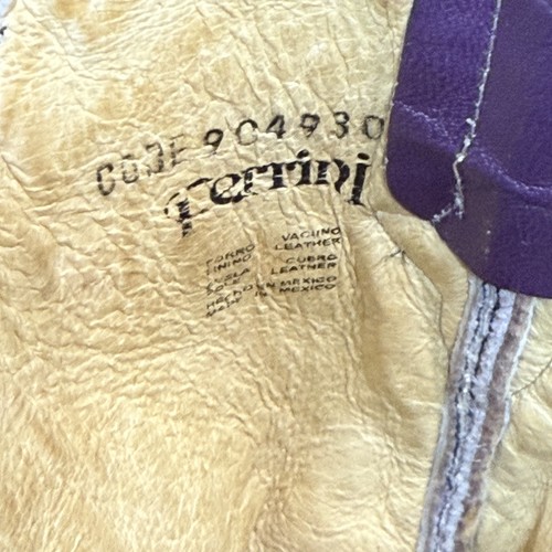 Ferrini Hornback Caiman Print Size 6B Western Boots Rancher Square Toe 9049304 - Picture 17 of 17