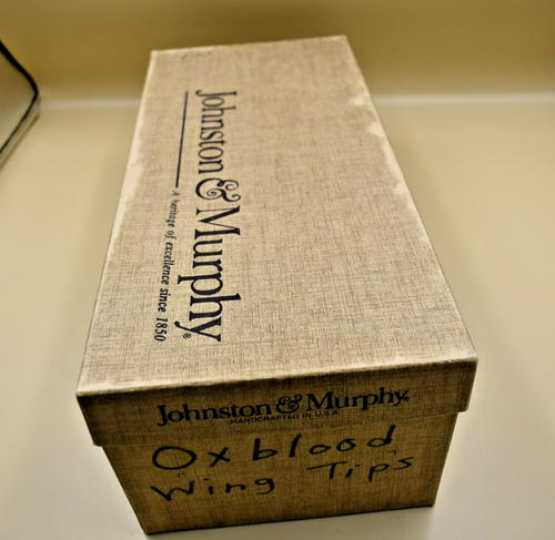 Johnston & Murphy Mens Oxblood Wing Tips 12D - Picture 2 of 11