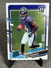 2023 Donruss Optic Football Zay Flowers  Base #210 Rated Rookie Baltimore Ravens
