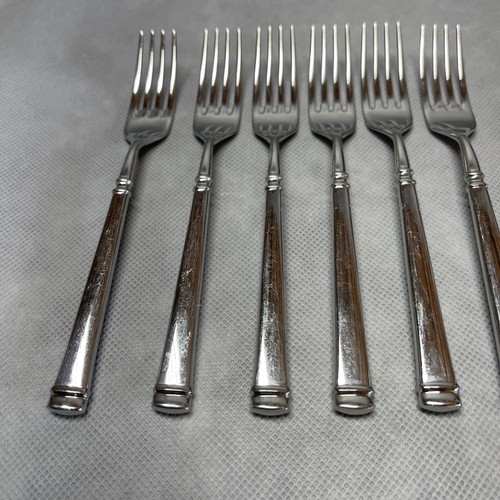 6 Guy Degrenne ABSOLU Posate Acciaio Inox Lucido 7" FORCHETTE INSALATA - Foto 3 di 14