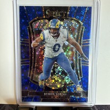 2025 Panini Select Byron Young Blue Disco /25 Rams
