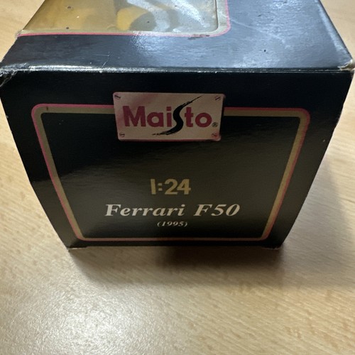 Vintage Maisto 1:24 Scale Die Cast Yellow Ferrari F50 1995 - Picture 4 of 7