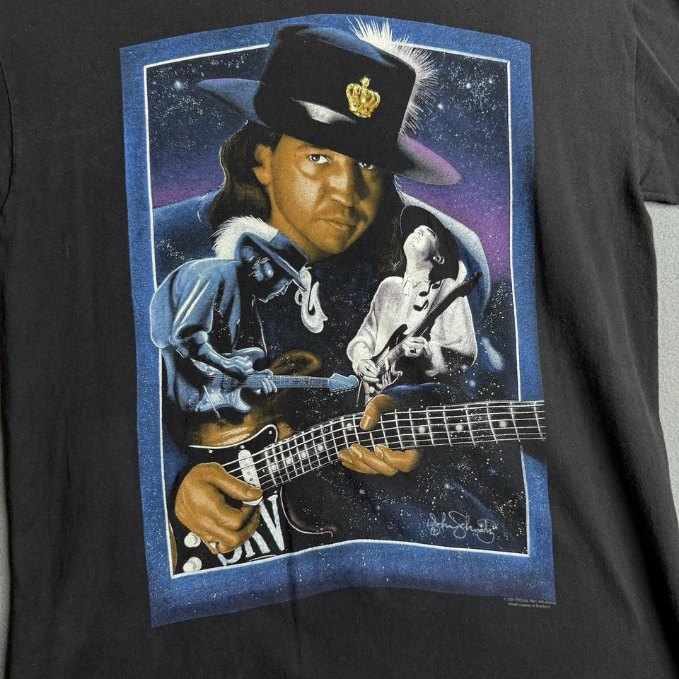 Camiseta Stevie Ray Vaughan Vintage Brockum 1954-1990 Tour Memorial 1991: Talla XL Foto 2 de 4
