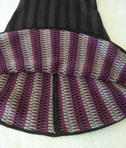 ST JOHN Black White Pink Jacquard Grid Knit Fit & Flare Dress 6 8 S M $1395 EUC - Picture 9 of 18