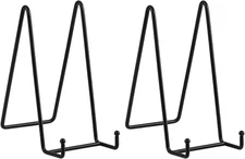 Plate Display Stand Easel Holders - 8" Tabletop Metal Stands 8 inch (2 pieces)
