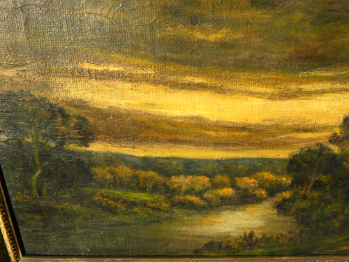 Pintura de paisaje impresionista Ira McDade 1867-1954 artista de Texas Pennsylvania - Imagen 3 de 12