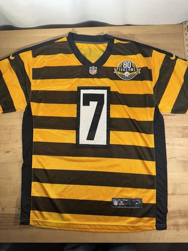Ben Roethlisberger #7 Steelers Alternate Authentic Elite Fußball Trikot Größe 48