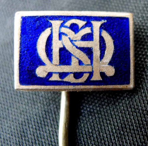UNIDENTIFIED VICTORIAN HIGH SCHOOL GILT METAL & ENAMEL BADGE PIN. K G LUKE. MELB - Picture 5 of 7