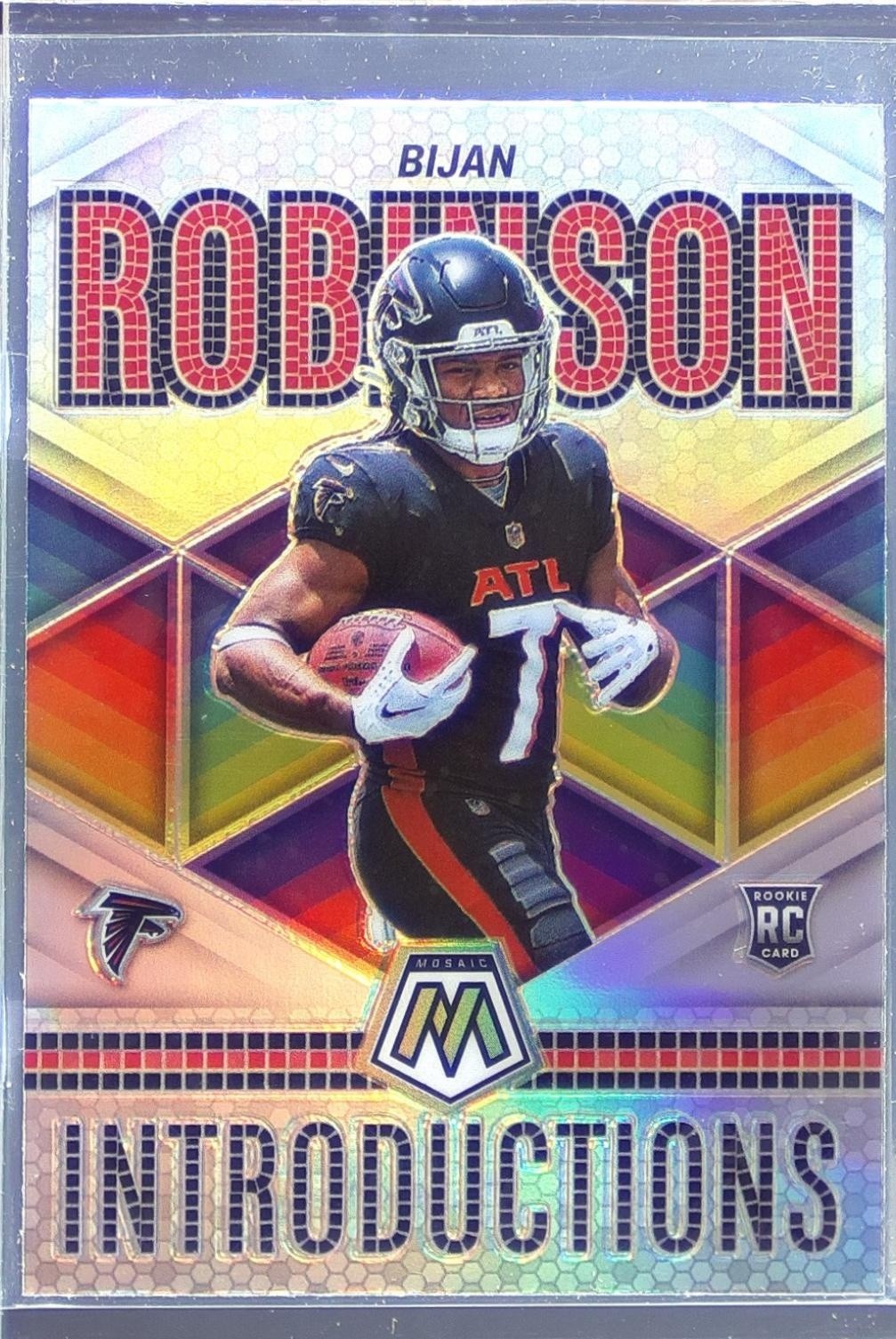 2023 Mosaic Bijan Robinson RC #I-6 Falcons Introductions Silver