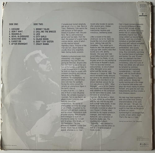 JJ Cale – Special Edition the Very Best, used vinyl LP , 1984 Italy, G and VG+ - Foto 2 di 9