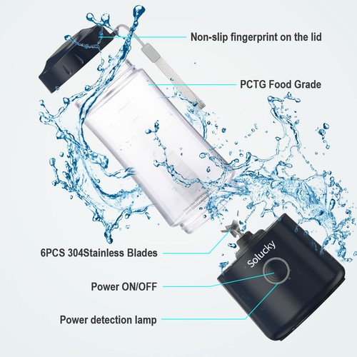 Standmixer Glas Edelstahl Ice Crusher Smoothie Maker Universal Mixer 4000mAh~ - Bild 9 von 22