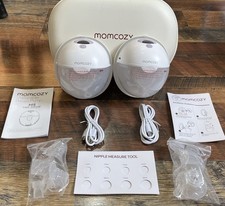 Momcozy M5 Double Hands-Free Breast Pump Set Lilac Portable Electric Breast Pump