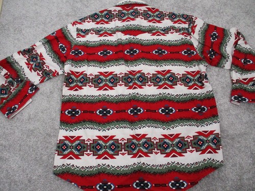 Vintage Roughrider Shirt Mens Large Aztec Southwestern Western USA 90s - Picture 7 of 10