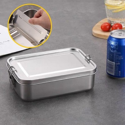 Stainless Steel Food Storage Bento Box - Large Capacity Design Ideal for Outdoor