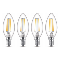 Philips Led Classic E14 Lampe 6,5W=60W Leuchtmittel 2700K Warmweiß GlüHbirne 4ER