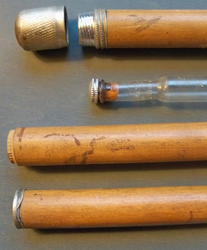 ANTIKER GADGET STIFT & BLEISTIFT ZEIGER STICK, SWAGGER CANE Stick 34" LANG - Bild 2 von 4