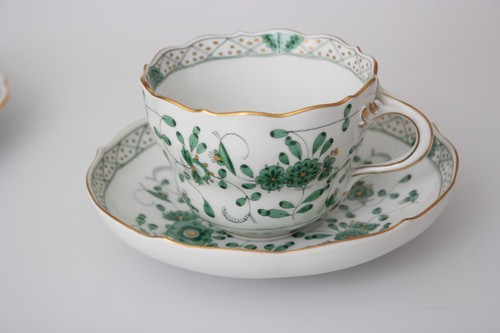 Meissen Kaffee und Ess Service Dekor Indisch grün einzeln verkaufen 1. Wahl TOP - Picture 45 of 98
