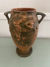 Vintage Roseville Pottery Brown / Reddish Leaf Vase 35-9” Excellent Condition!