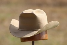 Stetson 3x Beaver Vintage 7 1/8. 3  Brim 4.5  Crown. Fort Worth Felt Cowboy Hat