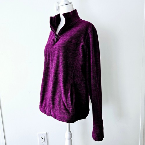 Tek Gear Size Large Purple Violet Long-Sleeved Polyester Fleece Womens Sweatshir - Picture 19 of 20