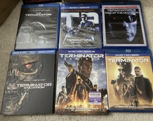 The Terminator 1, 2, 3, 4 5 6 Salvation, Genisys, Dark Fate Blu-ray Lot 6 Movies
